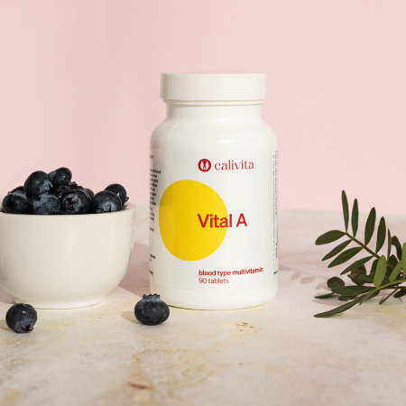 Vital A, CaliVita, supliment alimentar recomandat grupei sanguie 0 (90 tablete) [2]
