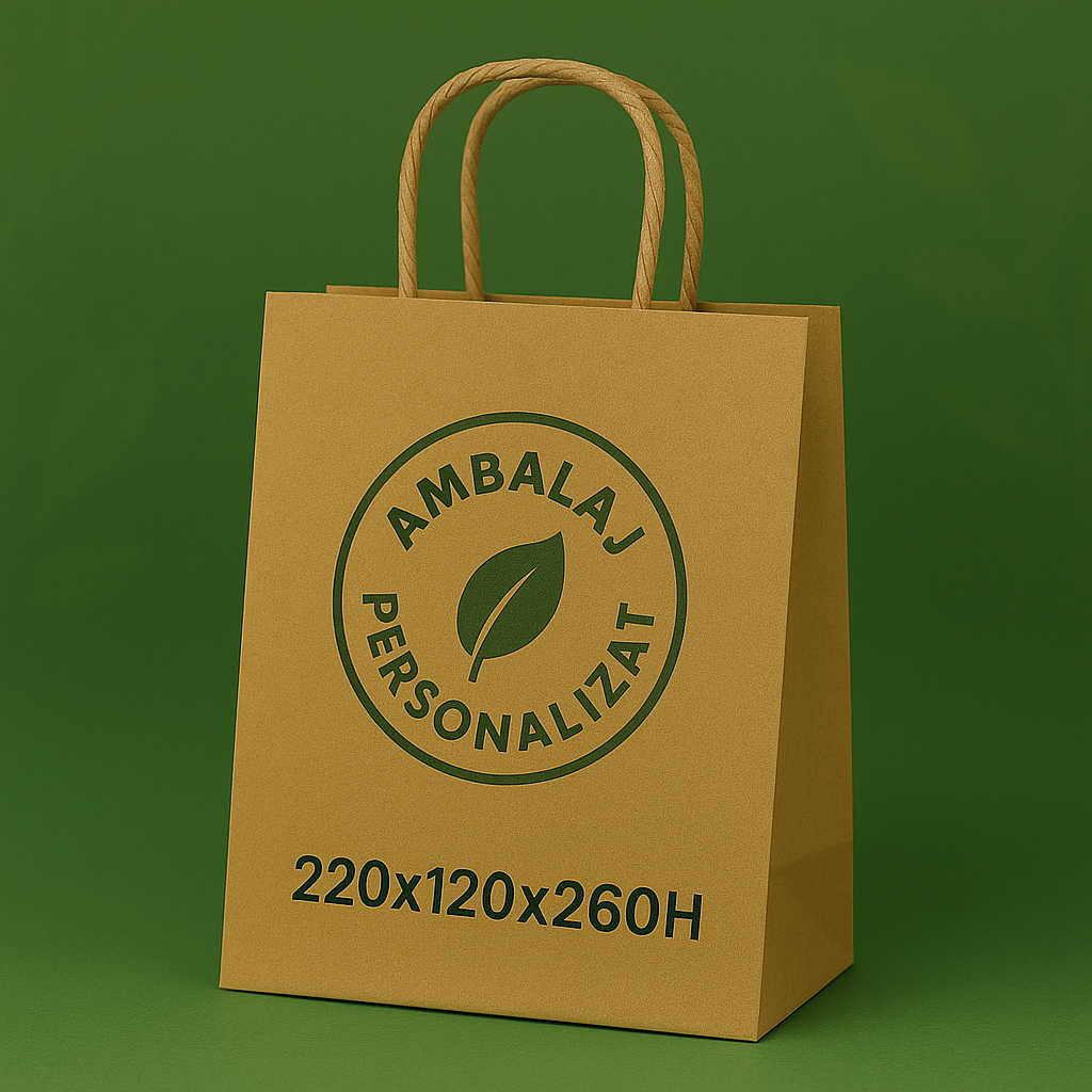 Sacose hartie personalizate, maner rasucit, 220 x 120 x 260 mm [1]