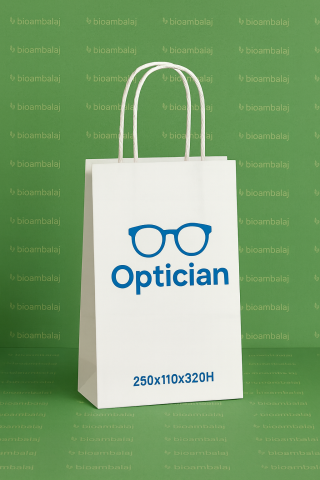 Magazine Optica - Sacose hartie personalizate, maner rasucit, CMR2511, 250 x 110 x 320 mm