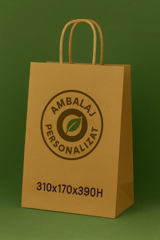 Medii - Sacose hartie personalizate, maner rasucit, 310 x 170 x 390 mm