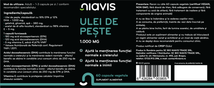 Ulei de Peste 1000mg 60cps [2]
