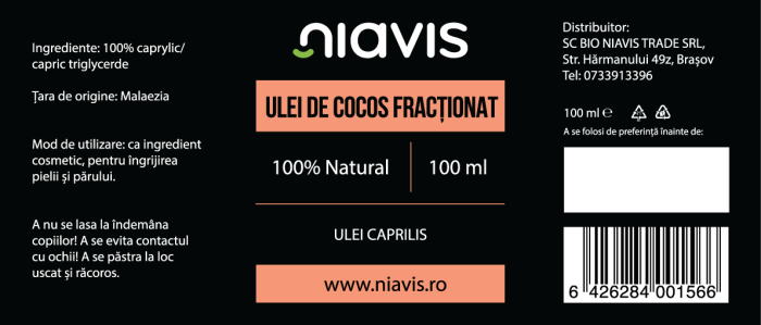 Ulei Caprilis (Ulei de Cocos Fractionat) 100ml [3]