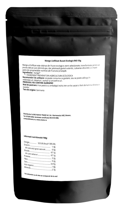 Mango Liofilizat Bucati Ecologic/BIO 50g [2]