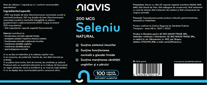 Seleniu Natural 200mcg 100 cps [2]