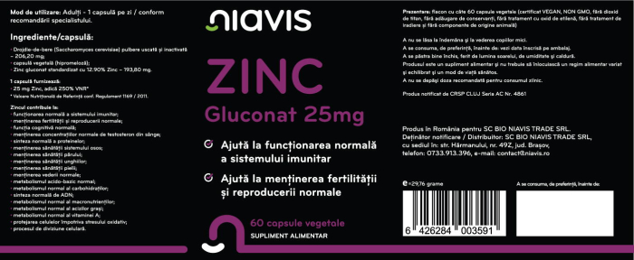 Zinc Gluconat 25mg 60cps [2]