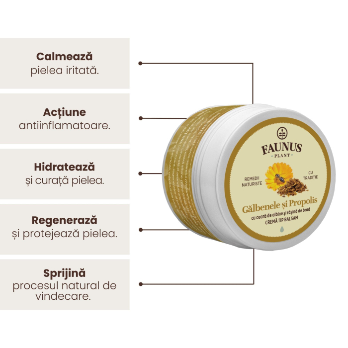 Cremă Tip Balsam Gălbenele și Propolis 50ml [3]