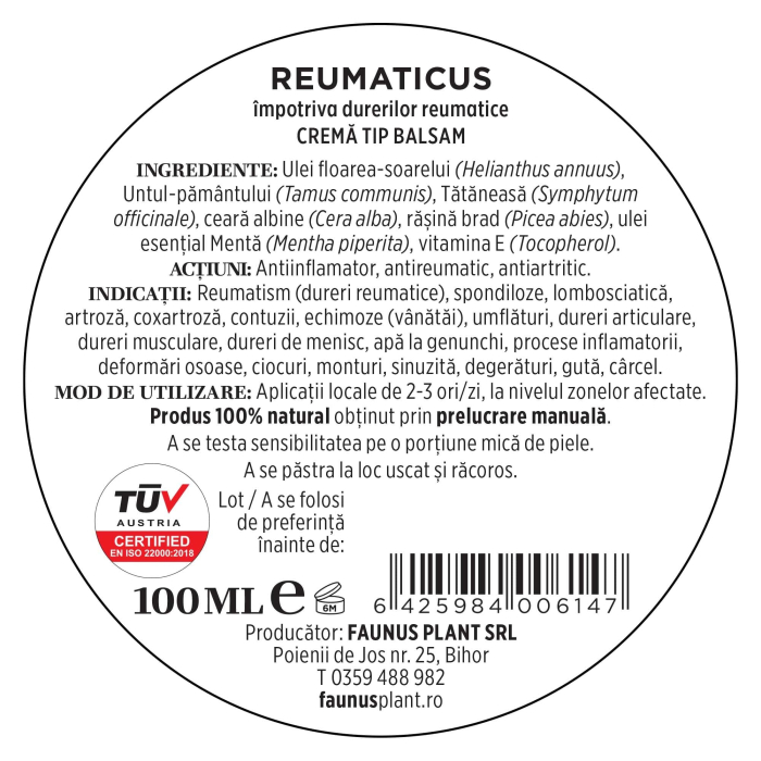 Cremă Tip Balsam Reumaticus 100ml [6]