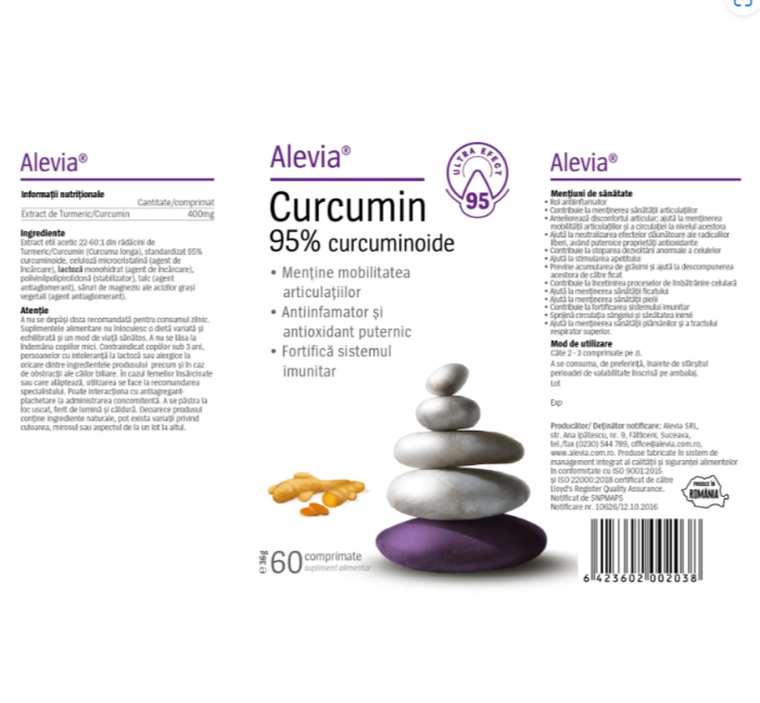 Curcumin 95% curcuminoide 60 comprimate [2]