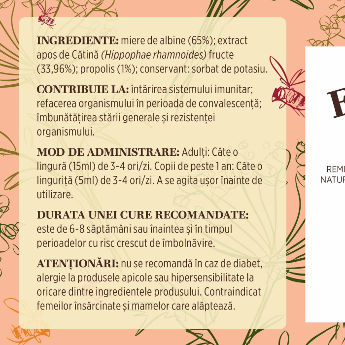 Sirop Cǎtină cu Miere si Propolis 200ml [7]