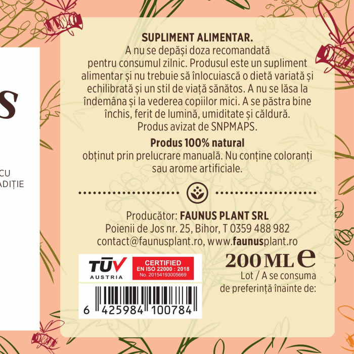 Sirop Cǎtină cu Miere si Propolis 200ml [8]