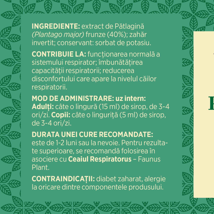 Sirop Pătlagină 500ml [7]