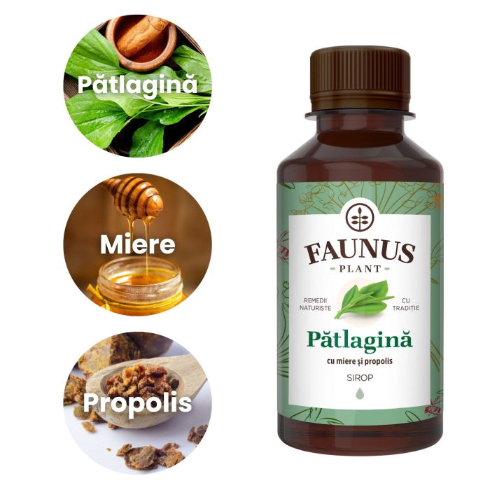 Sirop Pătlagină cu Miere și Propolis 200ml [5]