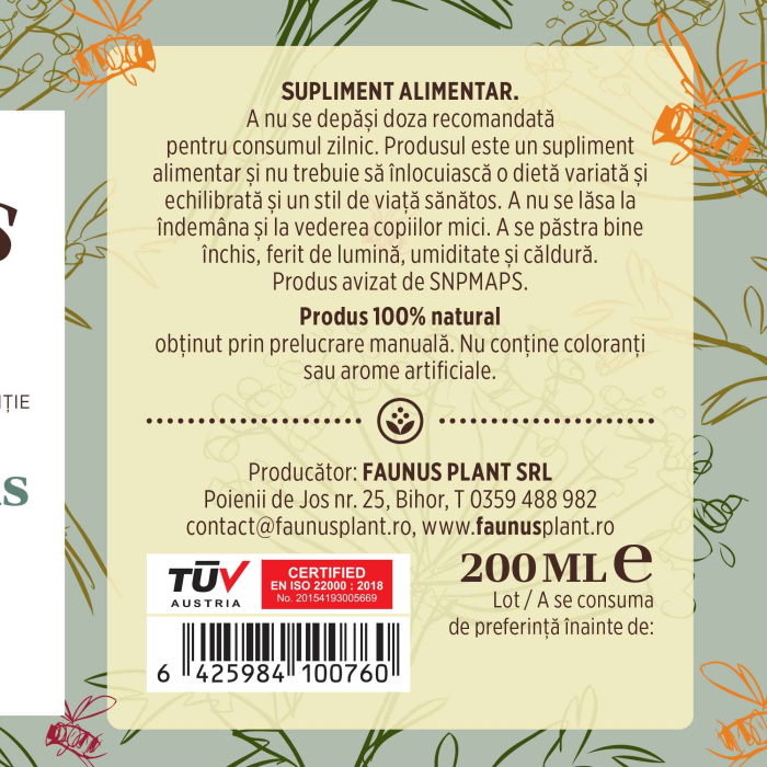 Sirop Respiratorus cu Miere și Propolis 200ml [7]