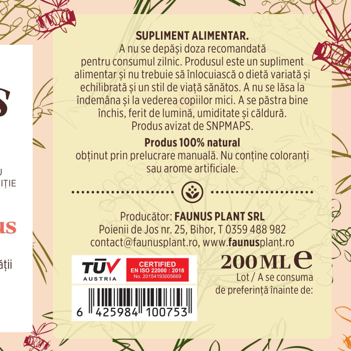 Sirop Vitaminizantus cu Miere si Propolis 200ml [8]