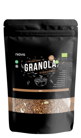 Fulgi, Muesli - Granola cu Cacao si Seminte Ecologica/BIO 200g