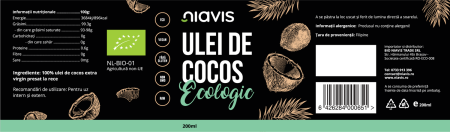 Ulei de Cocos - Ulei de Cocos Extra Virgin Ecologic/BIO 220ml