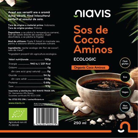Sos de Cocos Aminos Ecologic 250ml [1]