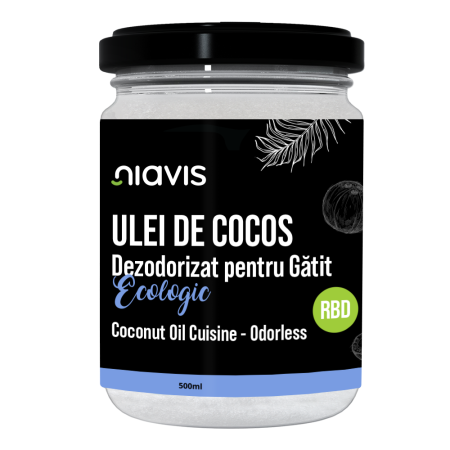 Ulei de Cocos - Ulei de Cocos Dezodorizat pentru Gatit (RBD) Ecologic/BIO 500ml