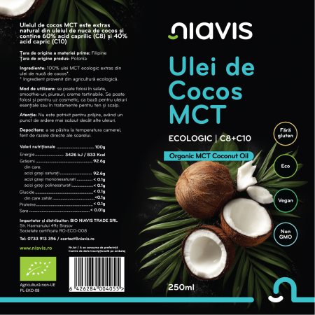 Ulei de Cocos MCT C8+C10 Ecologic 250ml [1]