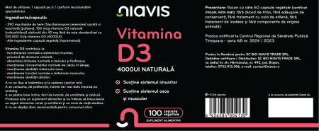 Vitamina D3 4000ui Naturala 100 cps [1]