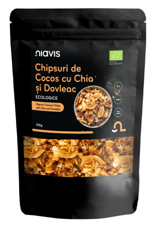 Fructe uscate - Chipsuri de Cocos cu Chia si Seminte de Dovleac Ecologice/BIO 100g
