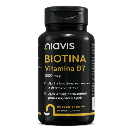 Suplimente - Biotina - Vitamina B7 1000mcg 60cps