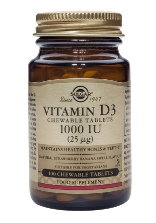 Suplimente - Vitamin D-3 1000 IU chewable 100 tablete