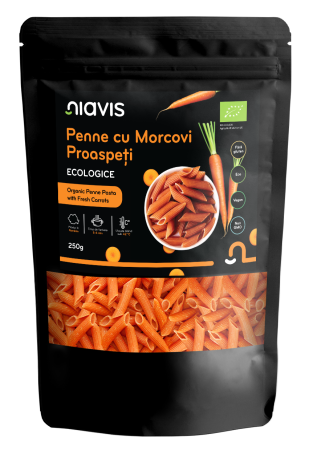 Paste fainoase - Penne cu Morcovi Proaspeti Ecologice 250g