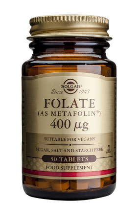 Suplimente - Folate (as Metafolin) 400mcg 50 tabs