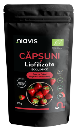 Fructe uscate - Capsuni Liofilizate Bucati Ecologice/BIO 25g