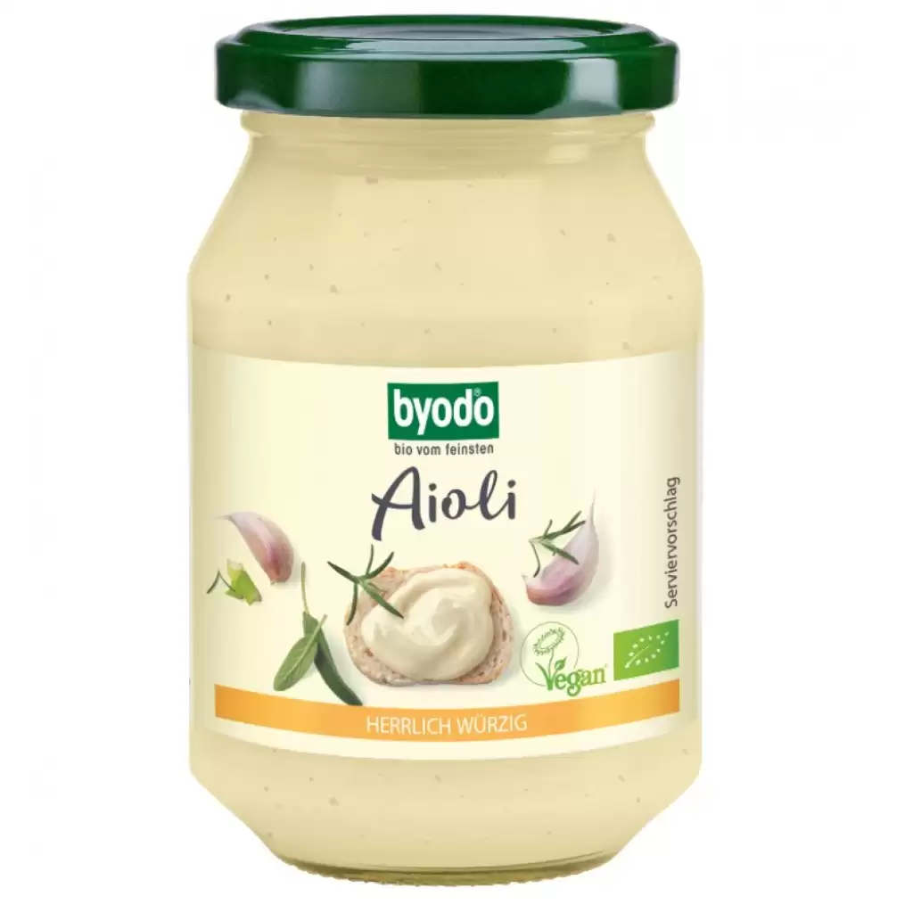 Sos, Crema - Aioli maioneza cu usturoi vegan fara gluten, eco 250ml
