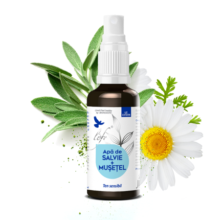 Preparare cosmetice - Apă de salvie și mușețel - 100 ml