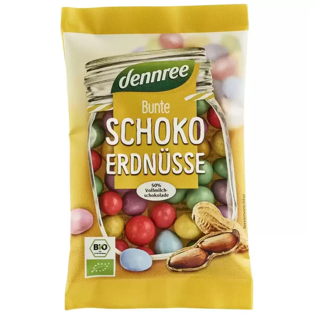 Dulciuri - Arahide colorate cu ciocolata de lapte, eco 100g