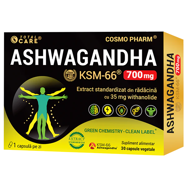 Extracte - ASHWAGANDHA KSM-66 ~ 700 mg cu 35 mg Withanolide