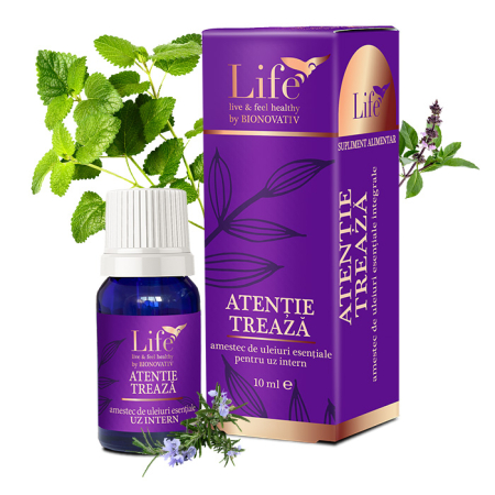 Uleiuri Esentiale - ATENȚIE TREAZĂ - combinație de uleiuri esențiale - 10 ml