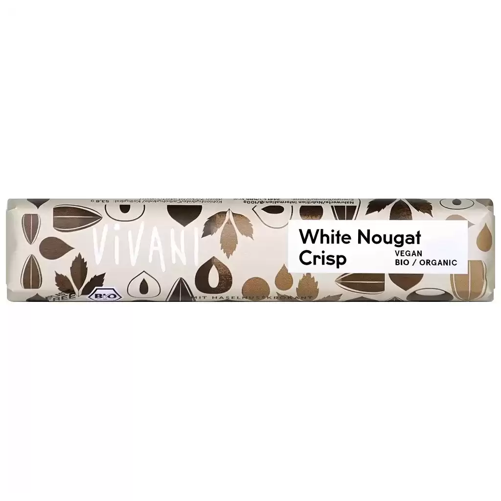 Ciocolata - Baton alb crocant cu alune si unt de cacao, eco 35g