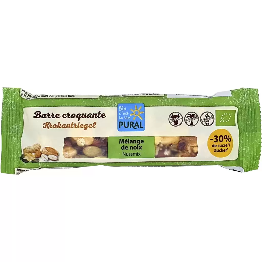 Batoane proteice - Baton crocant cu mix de nuci fara gluten, eco 35g