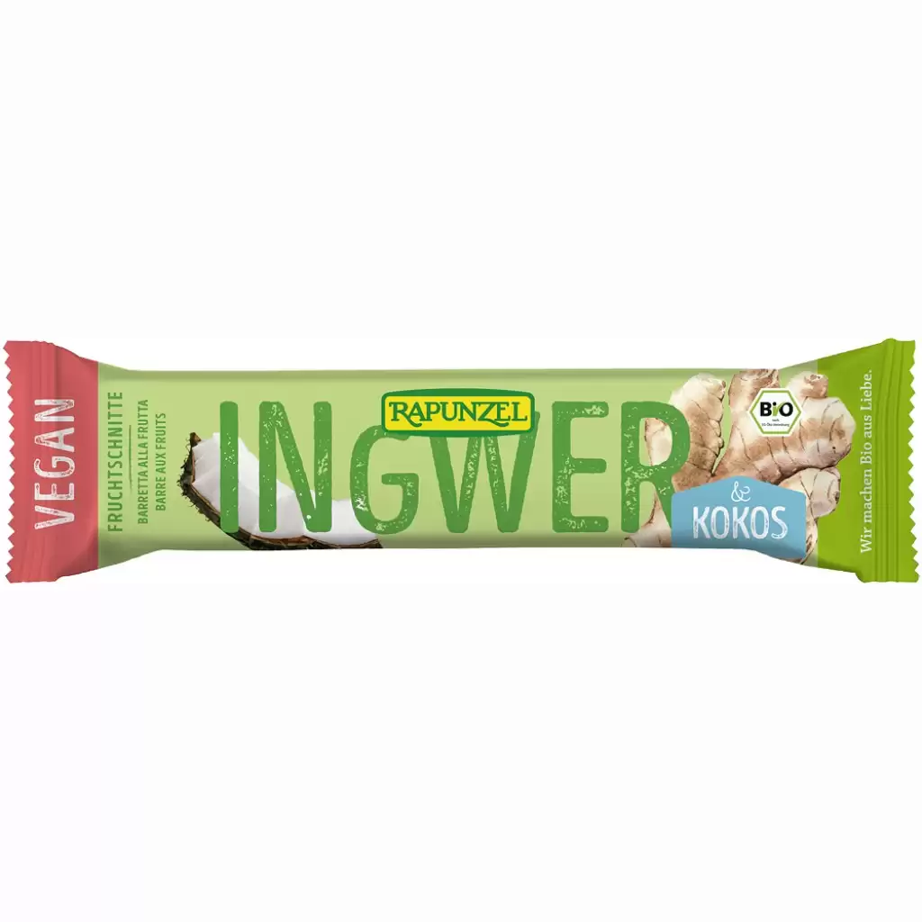 Batoane proteice - Baton cu ghimbir si cocos vegan, eco 40g