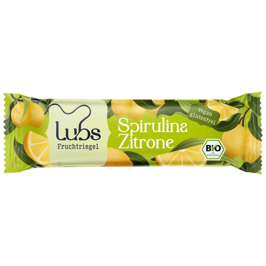 Batoane proteice - Baton de fructe cu lamaie si cu spirulina fara gluten, eco 40g