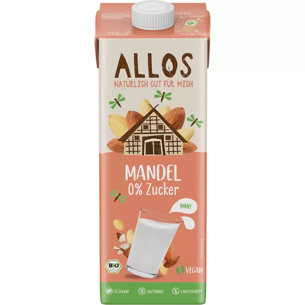 Lapte si bauturi vegetale - Bautura de migdale fara gluten si lactoza, eco 1L