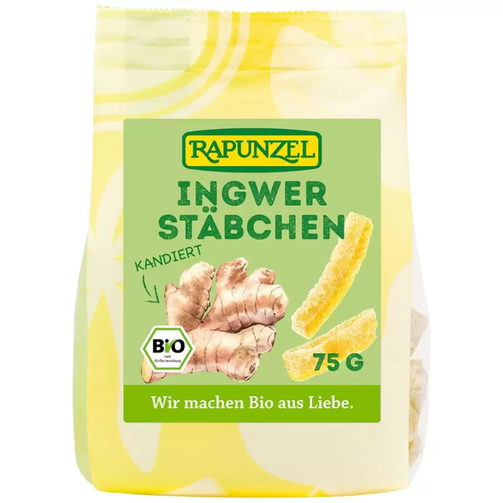 Fructe uscate - Betigase zaharate de ghimbir, eco 75g
