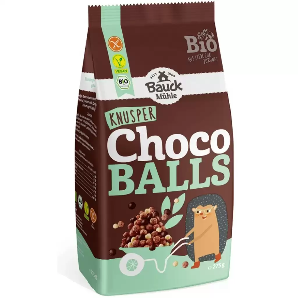 Cereale - Bilute crocante cu ciocolata fara gluten, eco 275g