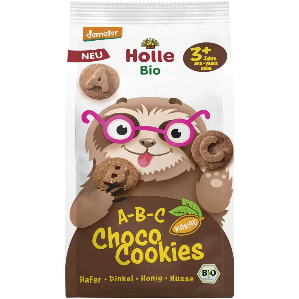 Pentru Copii - Biscuiti alfabet pentru copii cu cacao si cu alune de padure  3 ani, eco 125g