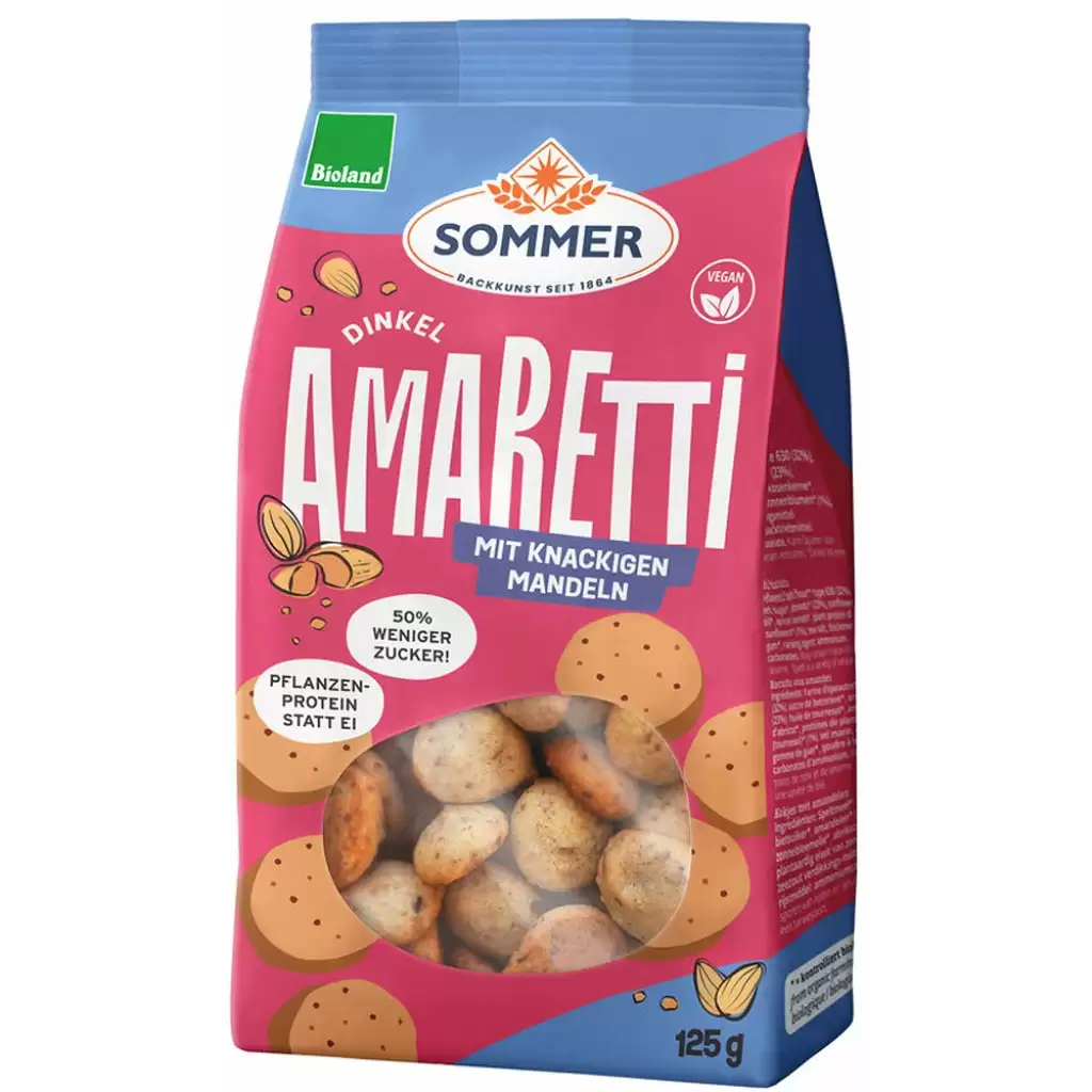 Biscuiti si napolitane - Biscuiti Amaretti din faina de spelta, eco 125g