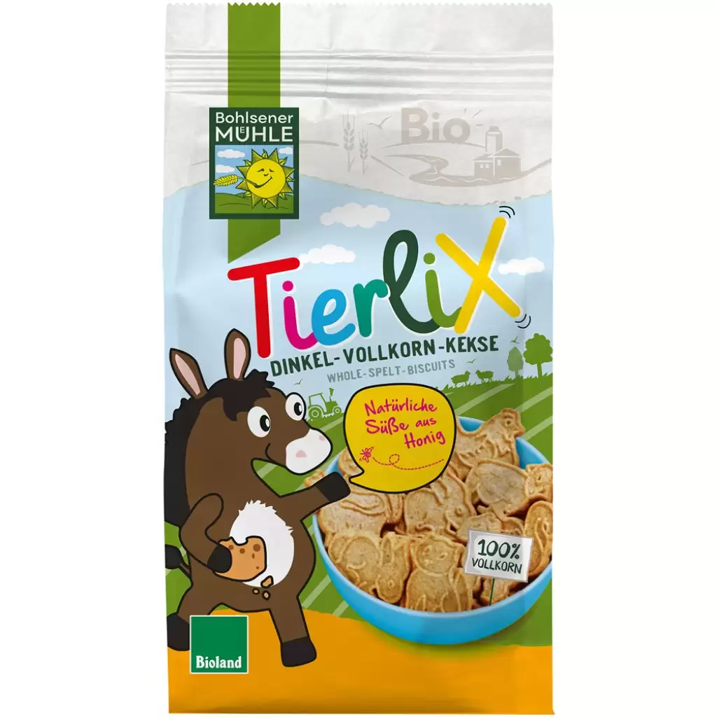 Biscuiti - Biscuiti animalute din spelta integrala indulciti cu miere, eco 125g