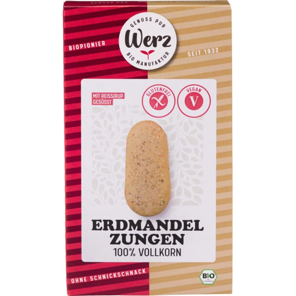 Biscuiti si napolitane - Biscuiti din faina integrala de orez si nuci tigru fara gluten, eco 125g