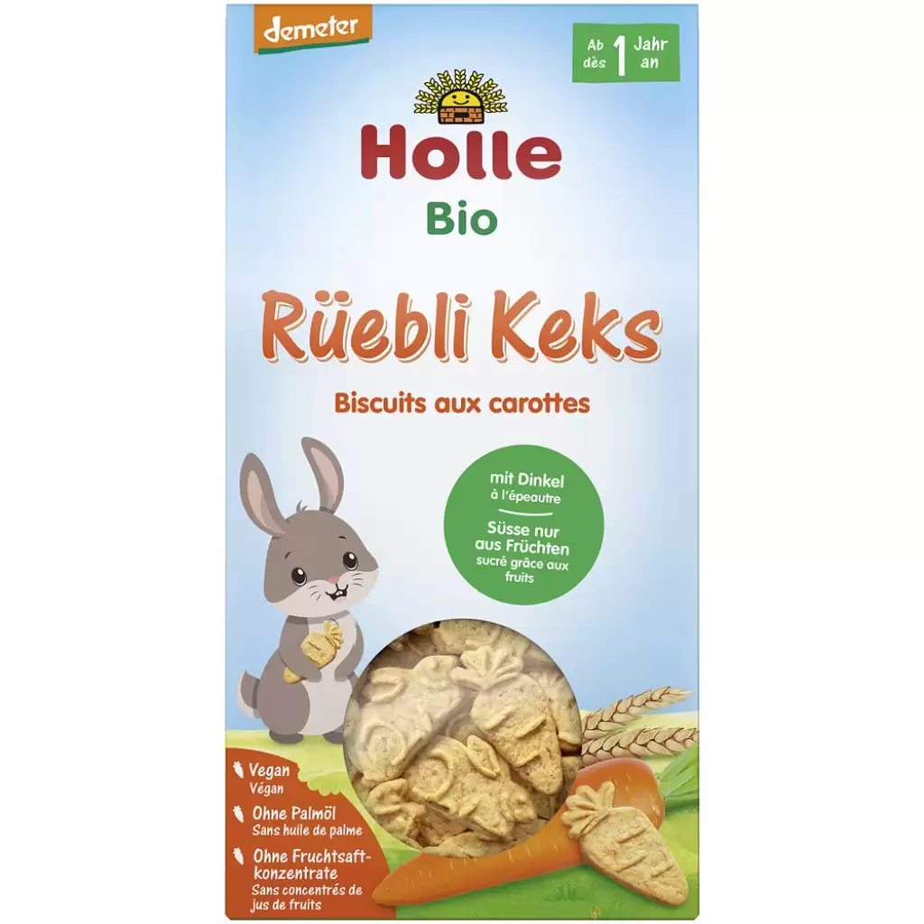 Pentru Copii - Biscuiti din grau spelta si morcovi Demeter pentru copii 1 an, eco 125g
