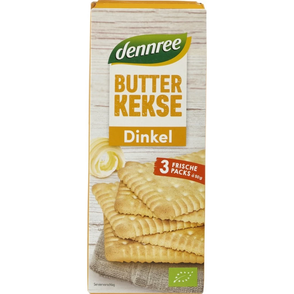 Biscuiti si napolitane - Biscuiti din spelta si unt Butterkeks, eco 150g
