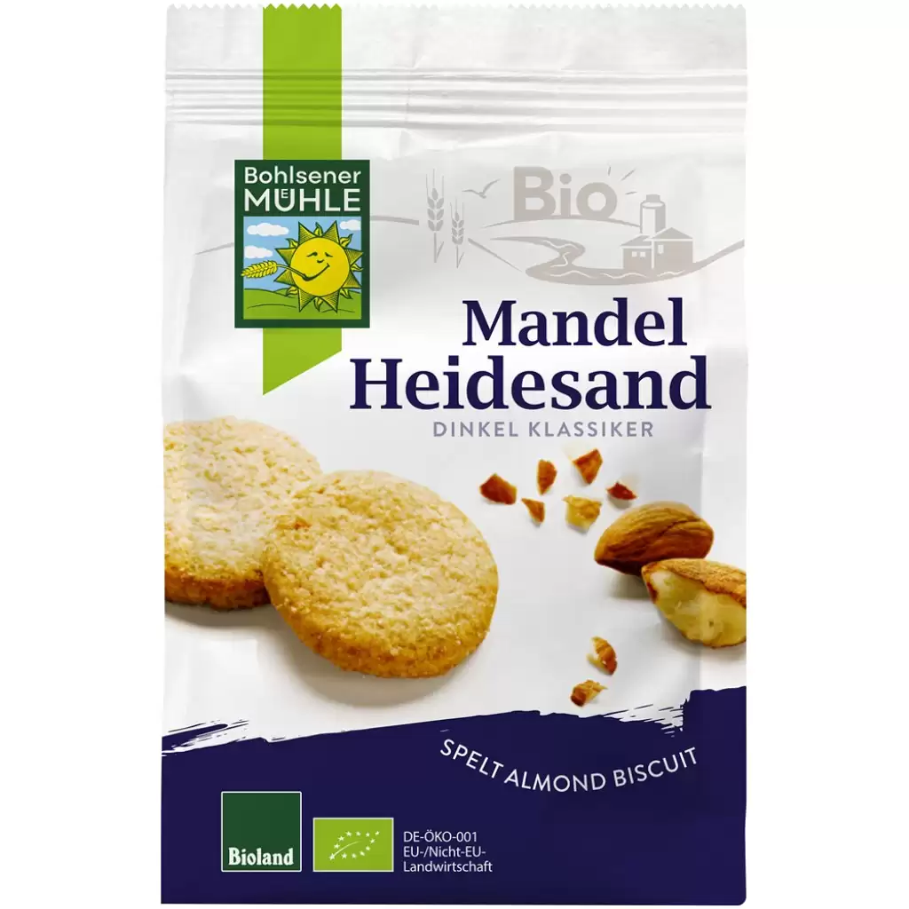 Biscuiti si napolitane - Biscuiti fragezi bio cu migdale, eco 125g