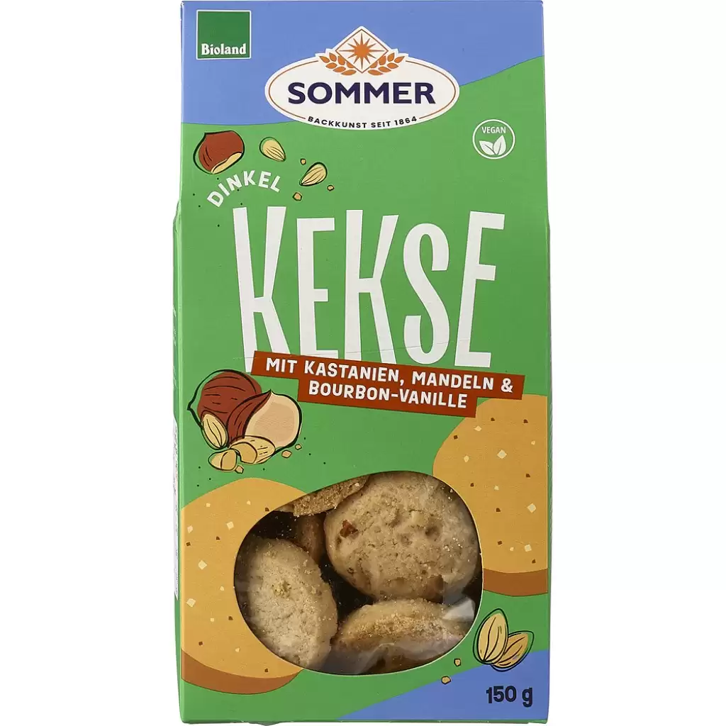 Biscuiti si napolitane - Biscuiti vegani cu castane si migdale, eco 150g